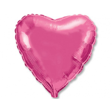 Сердце розовый металлик 45 см.